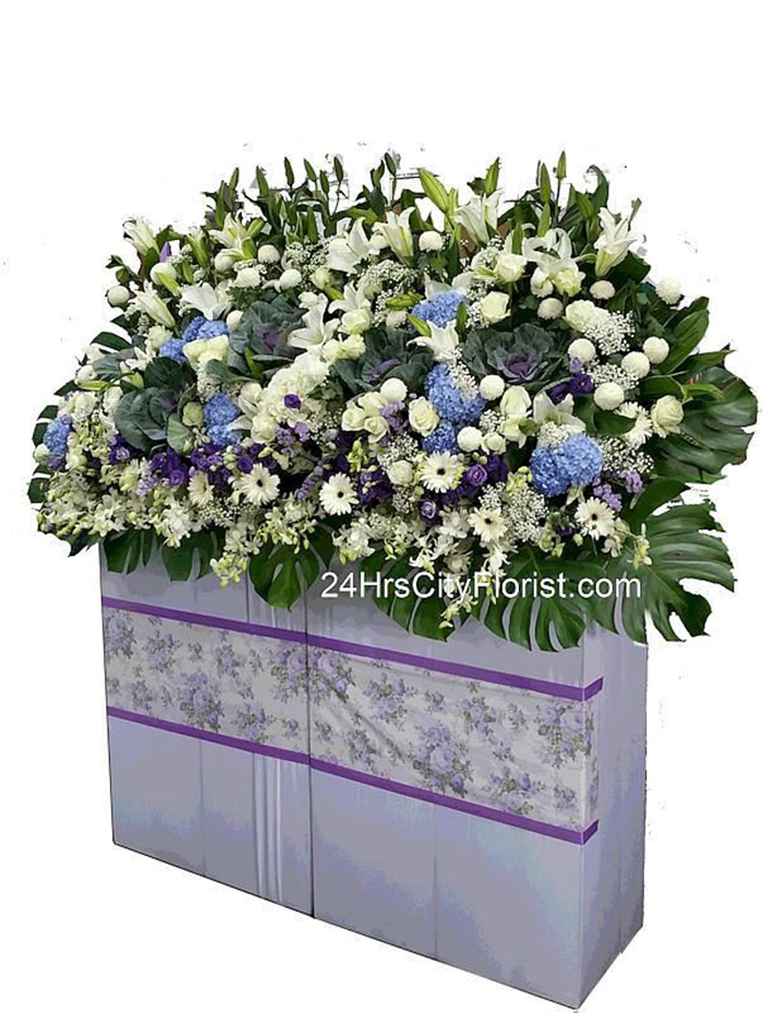 Grand Commemoration Flower Stand: A Large Condolence Flower Stand - 24Hrs City Florist