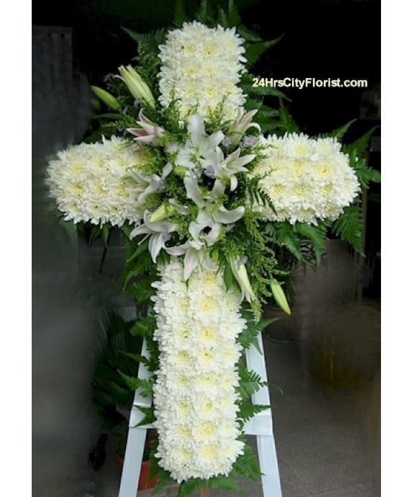 Condolence Cross Pom..