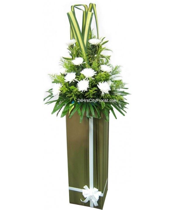 Wreath Singapore Flowers For Funeral This soothing tall flower