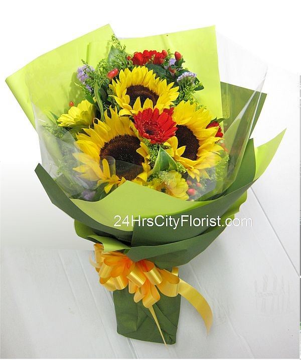 Sunshine Of My Life - Sunflowers,Gerberas -  Graduation Flowers Singapore